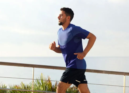 A man jogging
