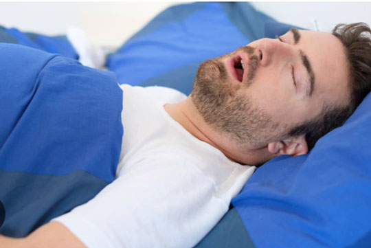 Man sleeping with mouth open
