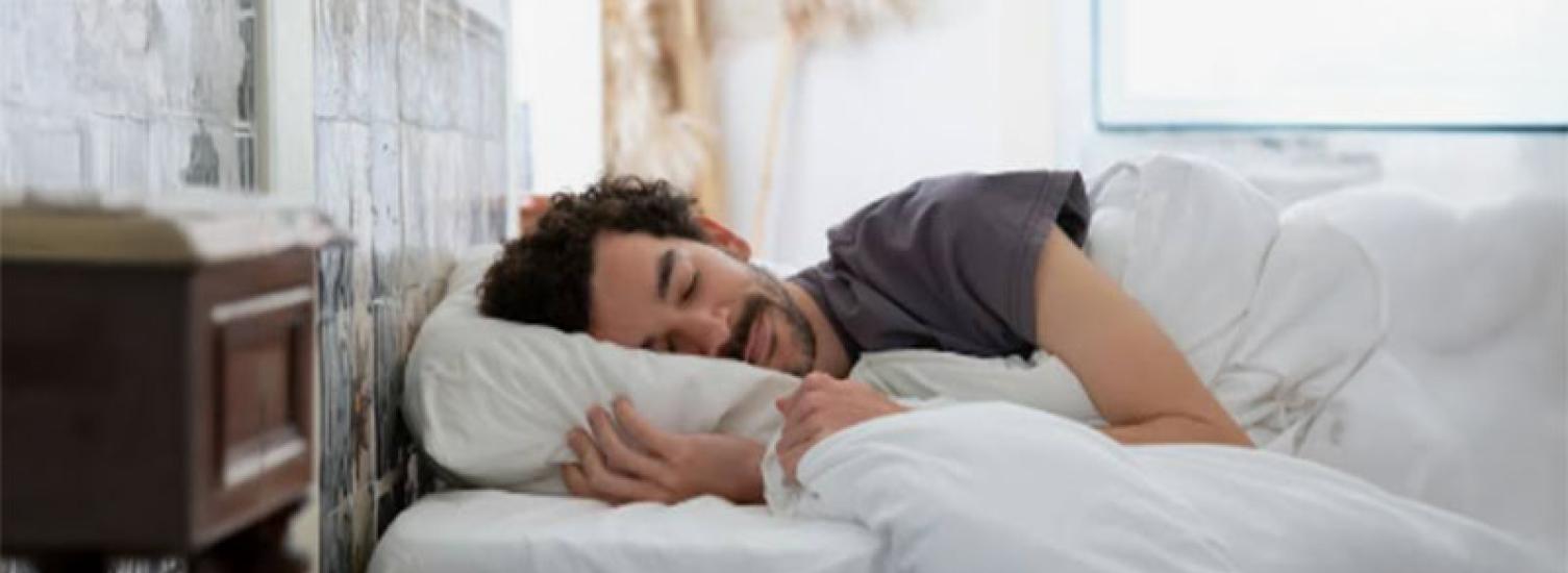 A man enjoying a restful sleep