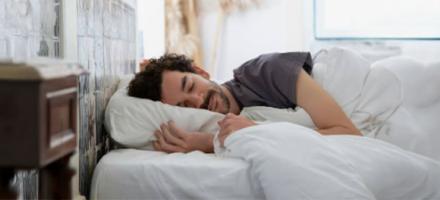 A man enjoying a restful sleep